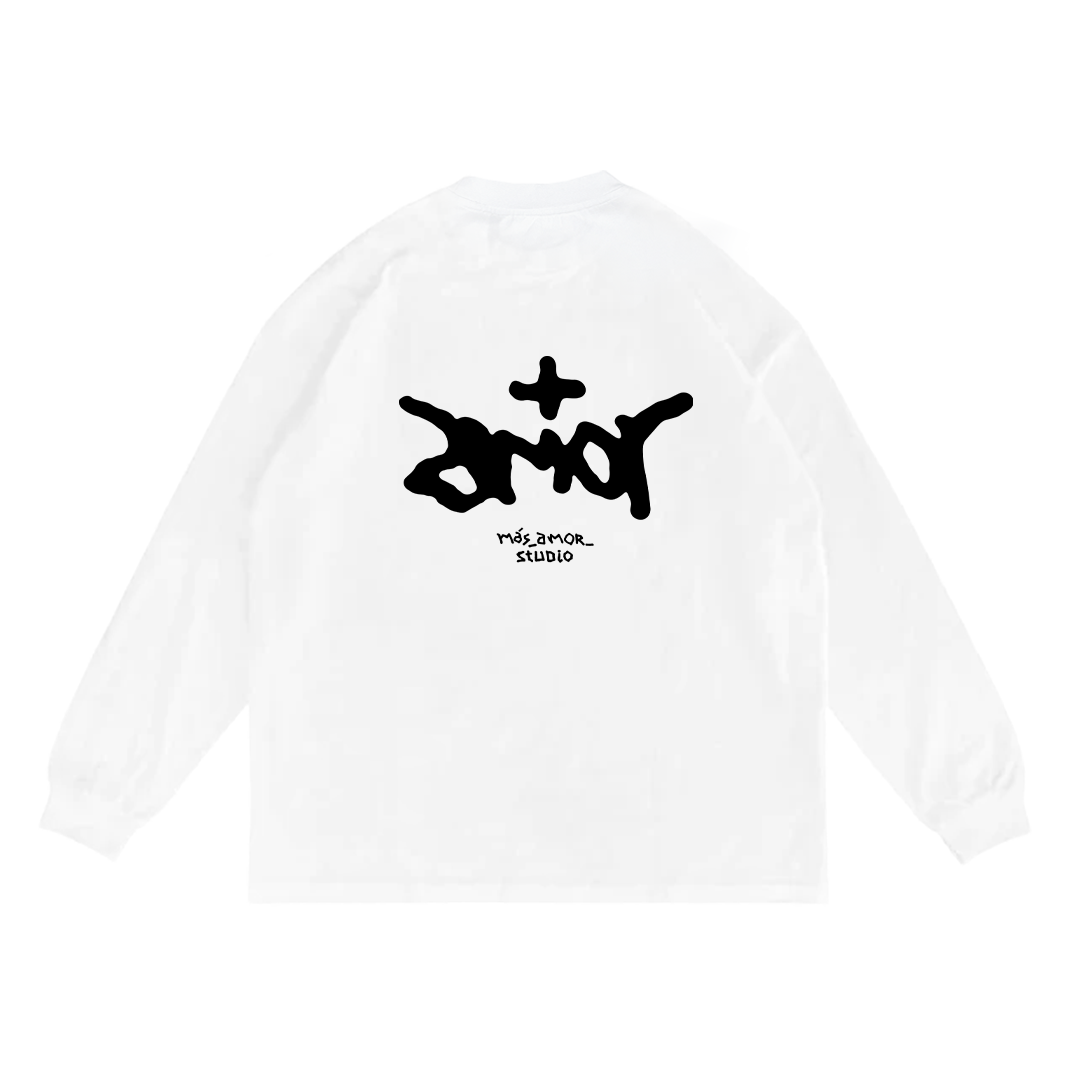 White Tee LS +AMOR