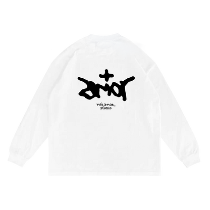 White Tee LS +AMOR