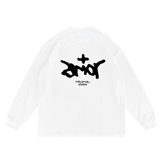 White Tee LS +AMOR