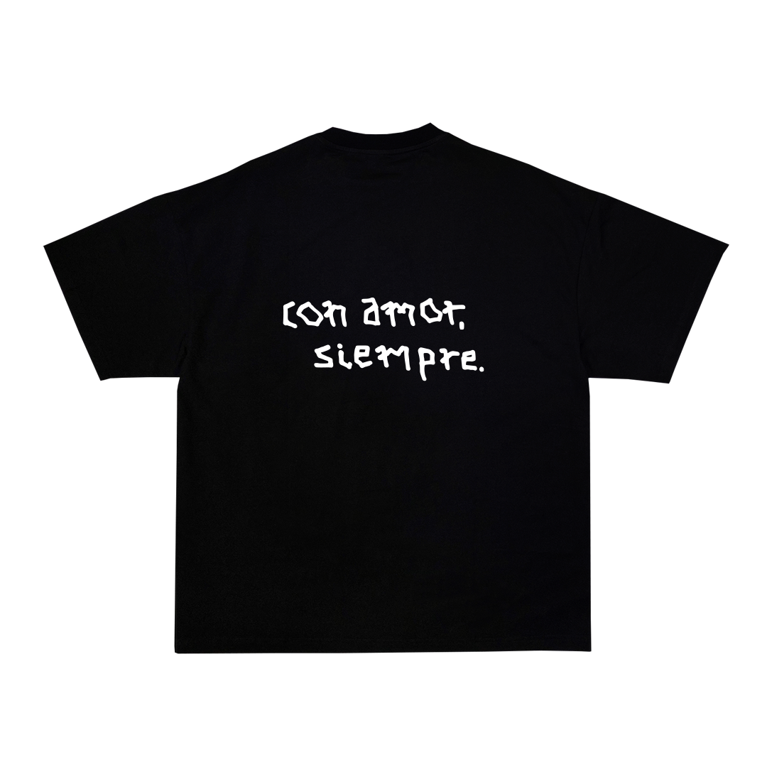 ‎ Black Tee CON AMOR, SIEMPRE