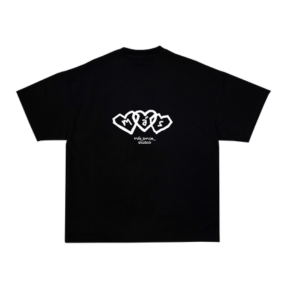 ‎ Black Tee HEARTS