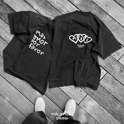 ‎ Vintage Black Tee HEARTS
