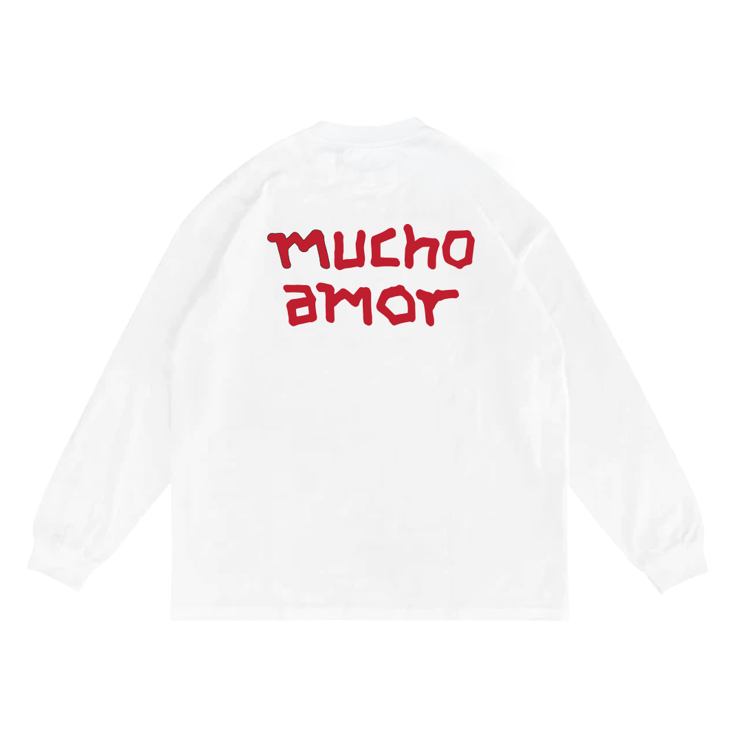 White Tee LS MUCHO AMOR