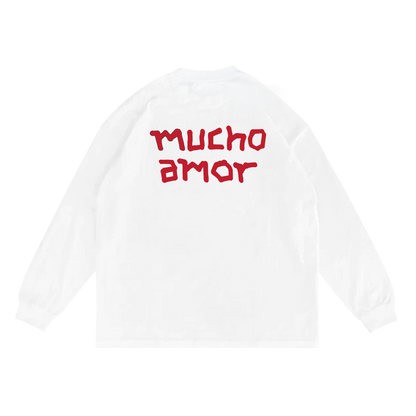 White Tee LS MUCHO AMOR