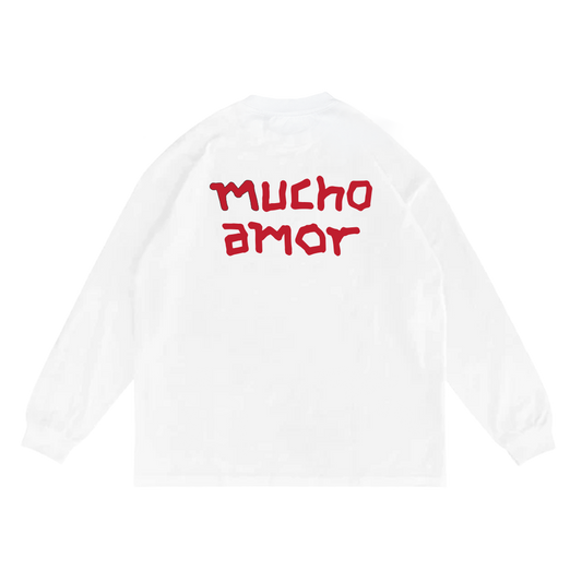 White Tee LS MUCHO AMOR