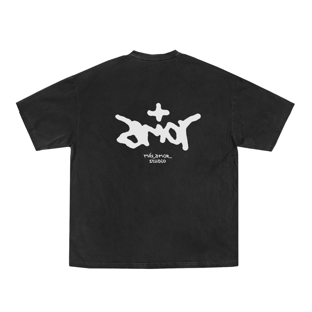 ‎ Vintage Black Tee +AMOR
