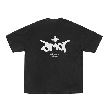 ‎ Vintage Black Tee +AMOR
