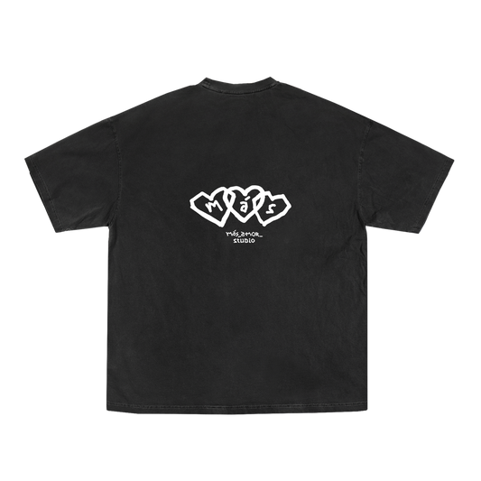 ‎ Vintage Black Tee HEARTS