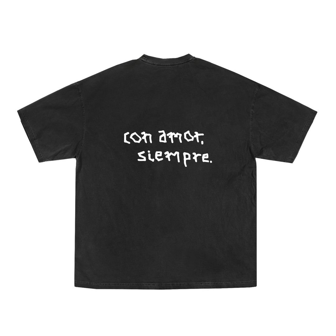 ‎ Vintage Black Tee CON AMOR, SIEMPRE