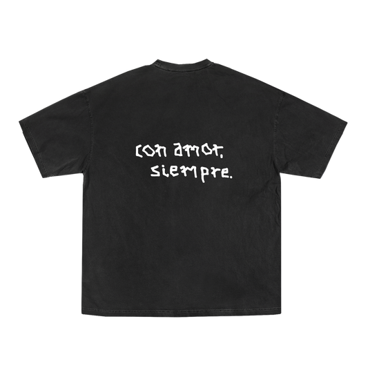 ‎ Vintage Black Tee CON AMOR, SIEMPRE
