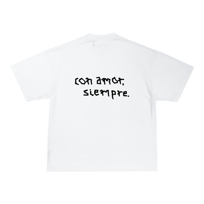 White Tee CON AMOR, SIEMPRE