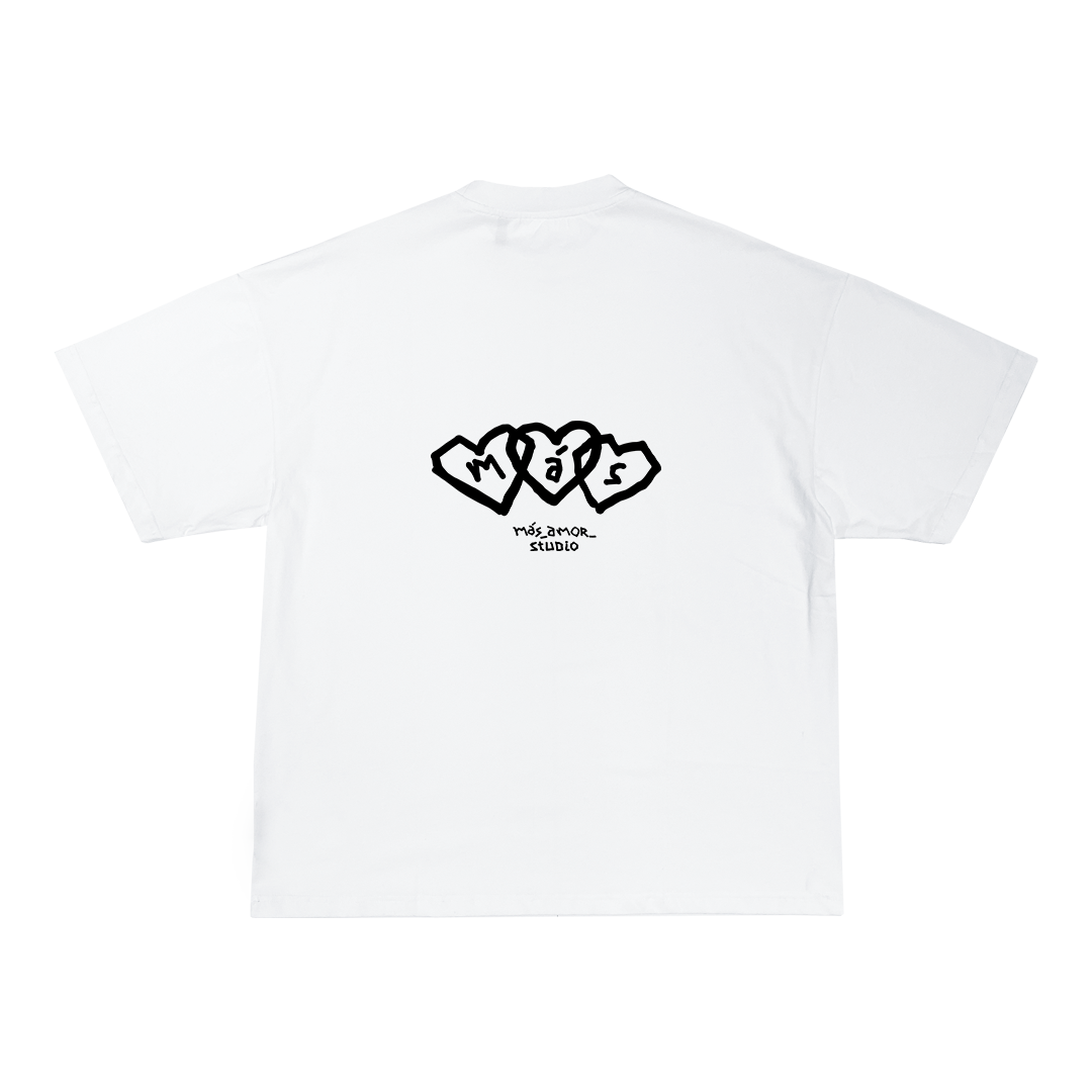 ‎ White Tee HEARTS