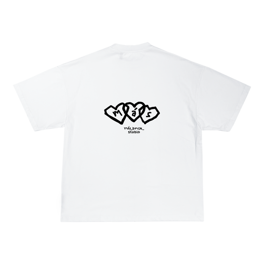‎ White Tee HEARTS