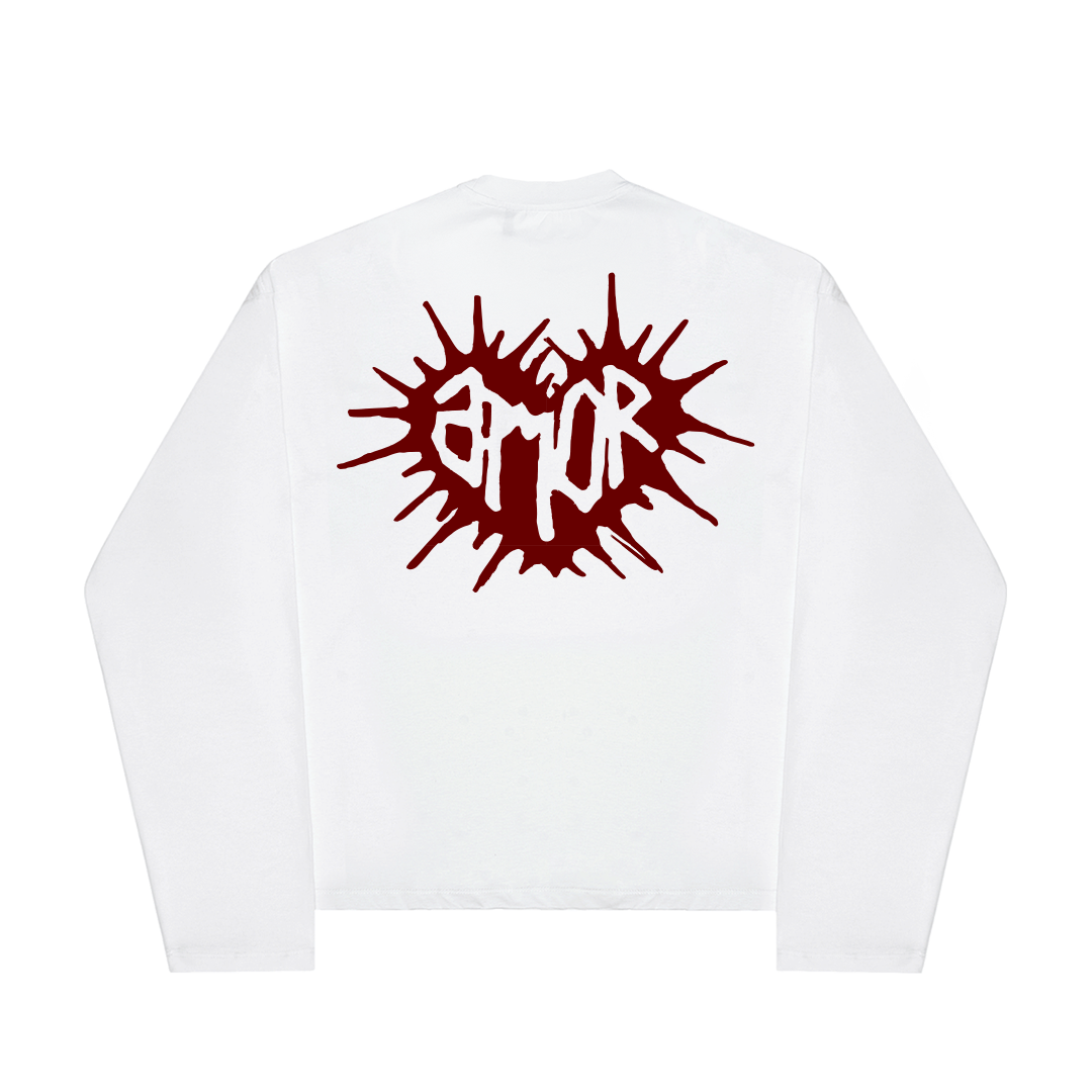 White LS Tee HEARTBURST